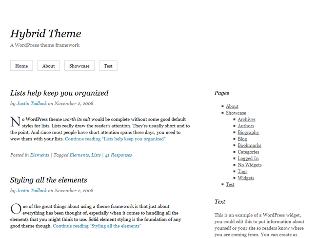 Hybrid Theme Framework