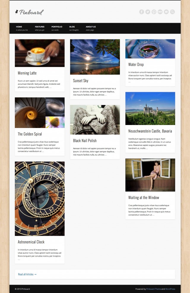 Pinboard No Leading Articles